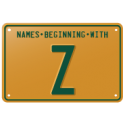 Names beginning with Z